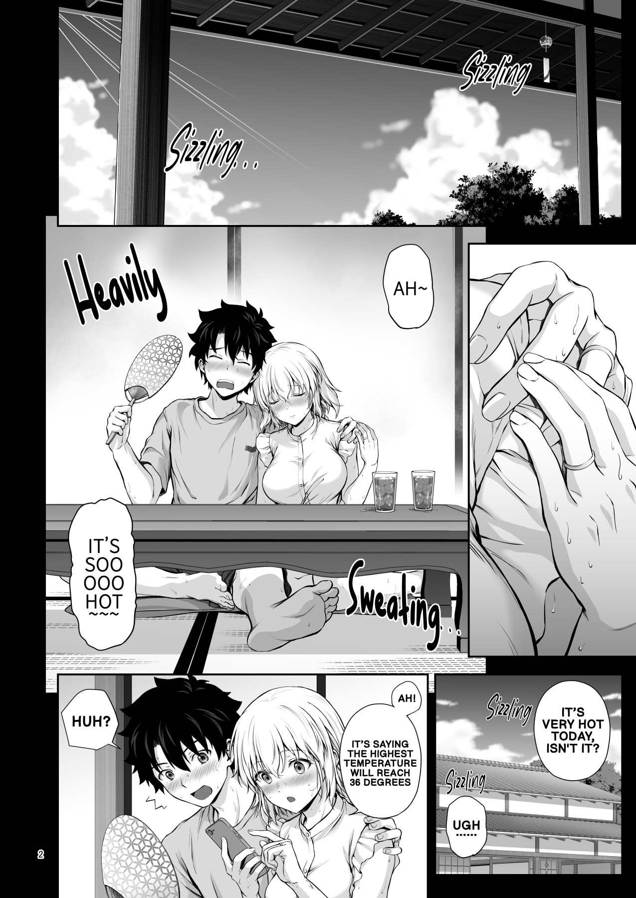 Hentai Manga Comic-On a hot summer day, me and my newlywed wife Jeanne, made love!-Read-3
